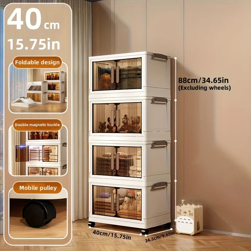 Heavy-Duty Plastic Folding Storage Cabinet