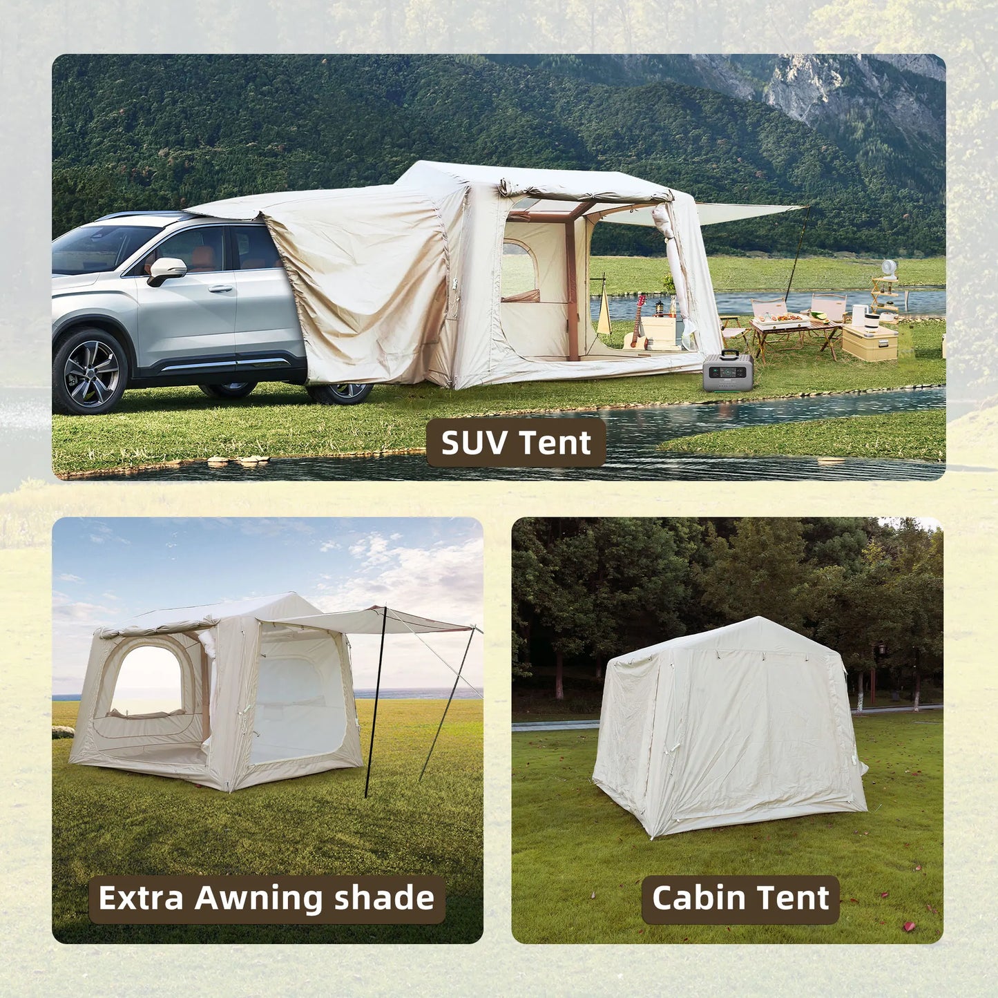 SUV Tent Waterproof Air Glamping for Camping Adult 4/6/8 Person