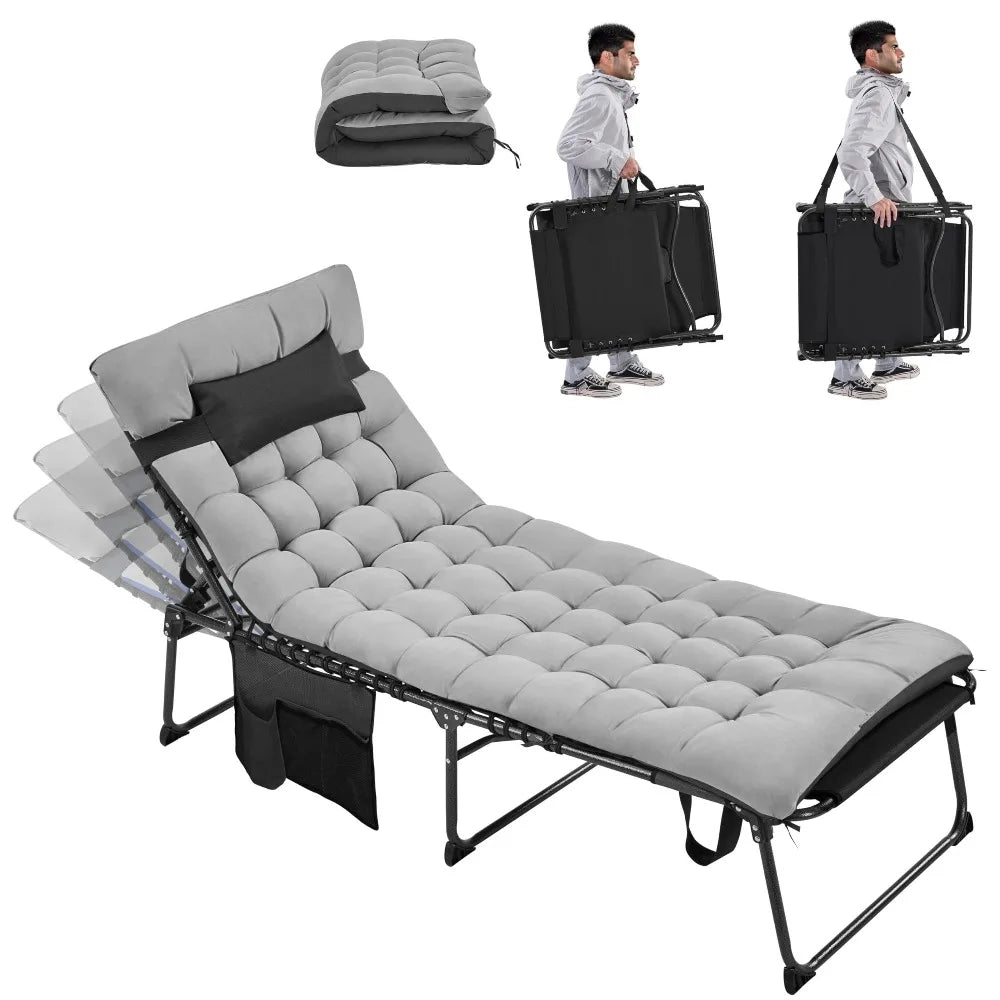 5 Position Outdoor Chaise Lounge Chair