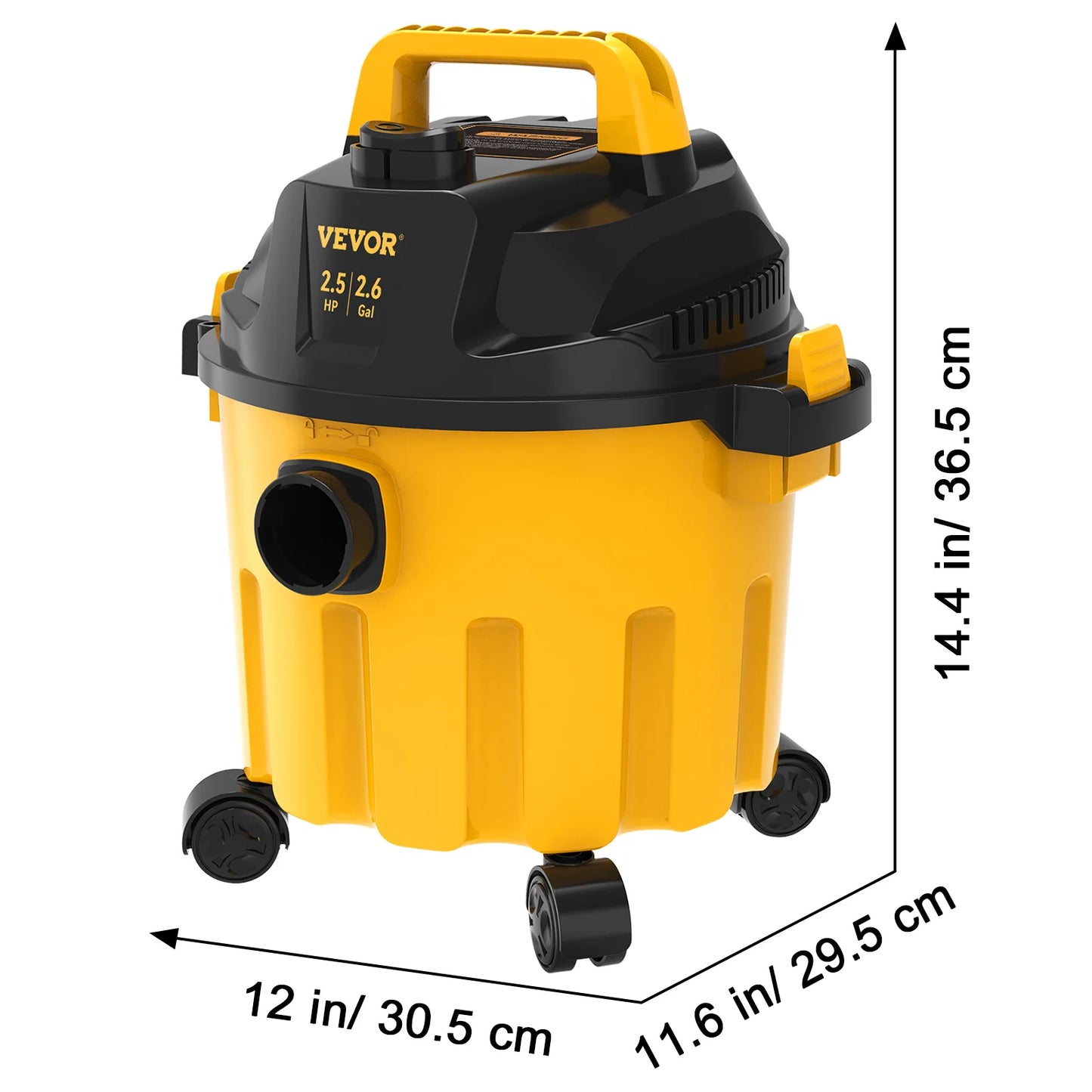 Wet Dry Vac 2.6 Gallon 2.5 HP