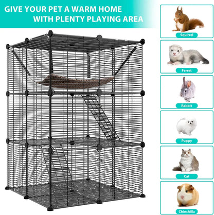 3-Tier Cat Cage Indoor Cat Enclosures