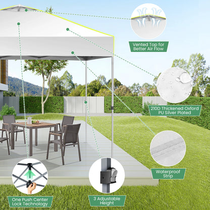 10x10 FT Pop Up Canopy Waterproof with Air Vent