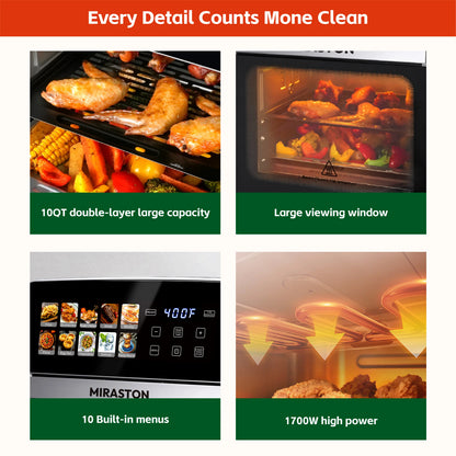 10QT Air Fryer Toaster Oven Combo