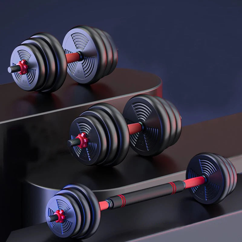 5-44lbs Adjustable Dumbbell to Barbell Set,