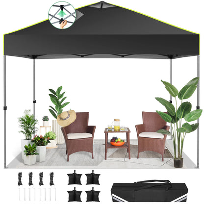 10x10 FT Pop Up Canopy Waterproof with Air Vent