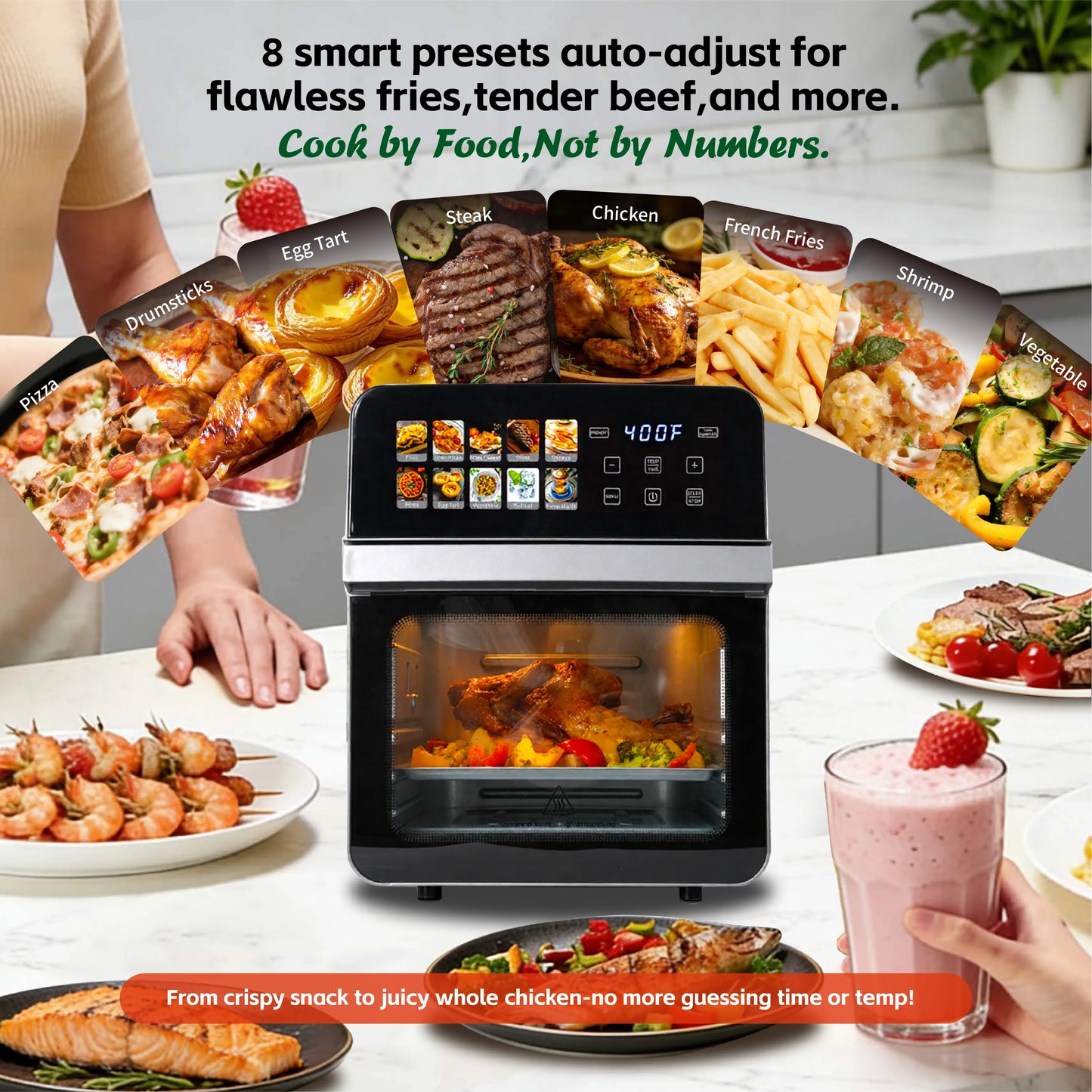 10QT Air Fryer Toaster Oven Combo