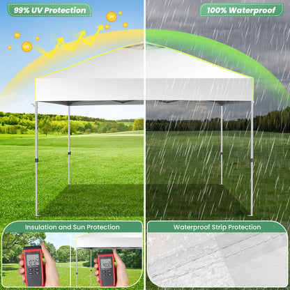 10x10 FT Pop Up Canopy Waterproof with Air Vent