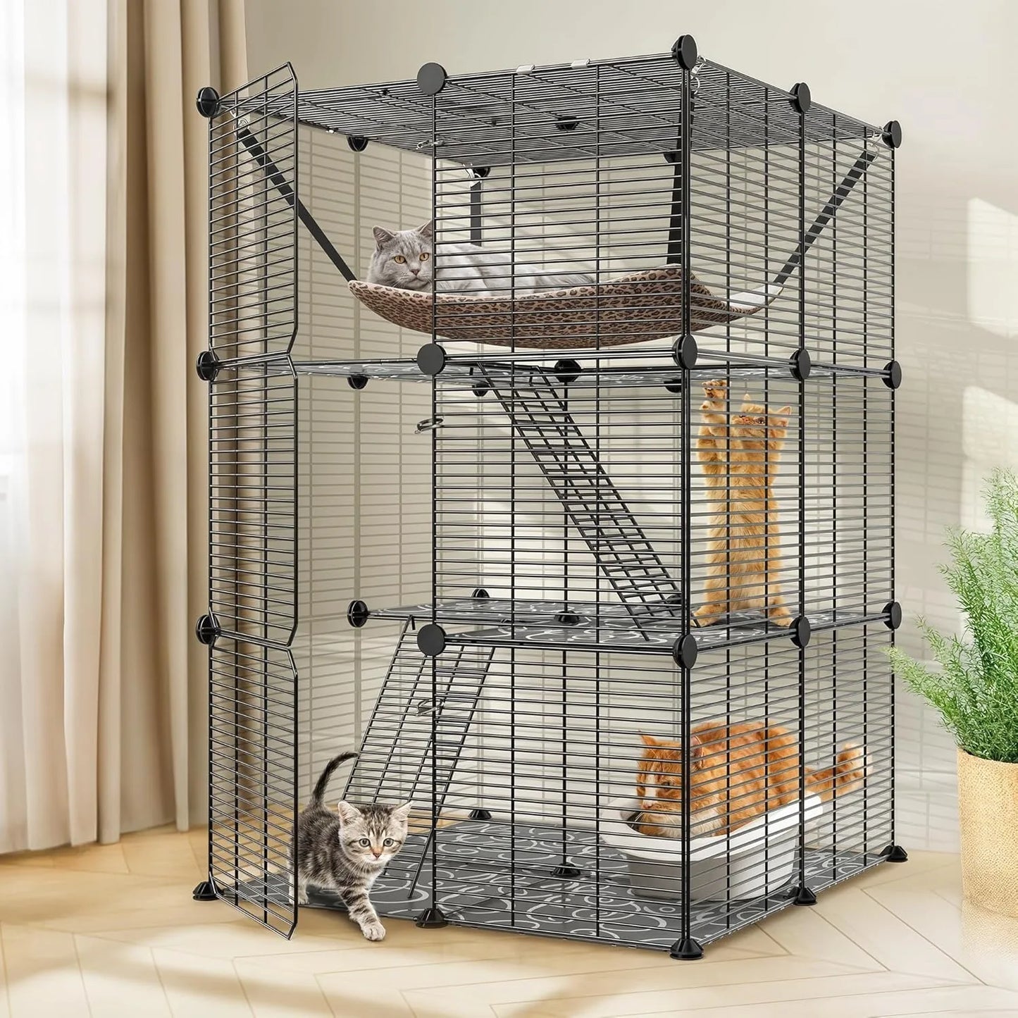 3-Tier Cat Cage Indoor Cat Enclosures