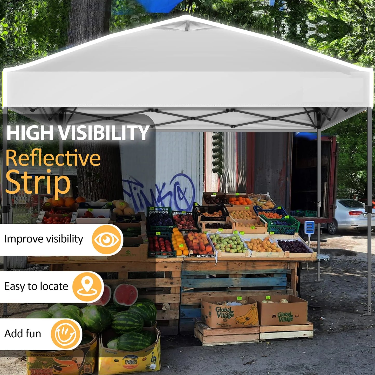 10x10 FT Pop Up Canopy Waterproof with Air Vent