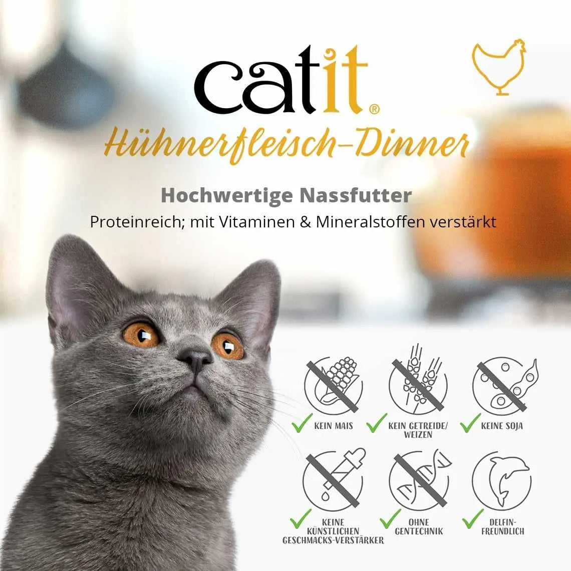 Hydrating Wet Cat Food with Chicken, Salmon & Carrot