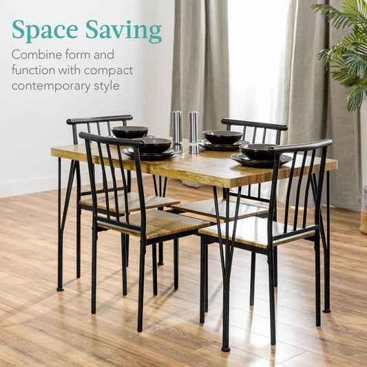5Piece Modern Rectangular Dining Table