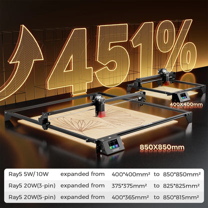 Laser Engraver X Y Axis Extension Kit for Longer RAY5