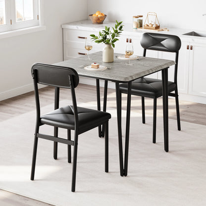 Dining Table for 2 with Upholstered Chairs