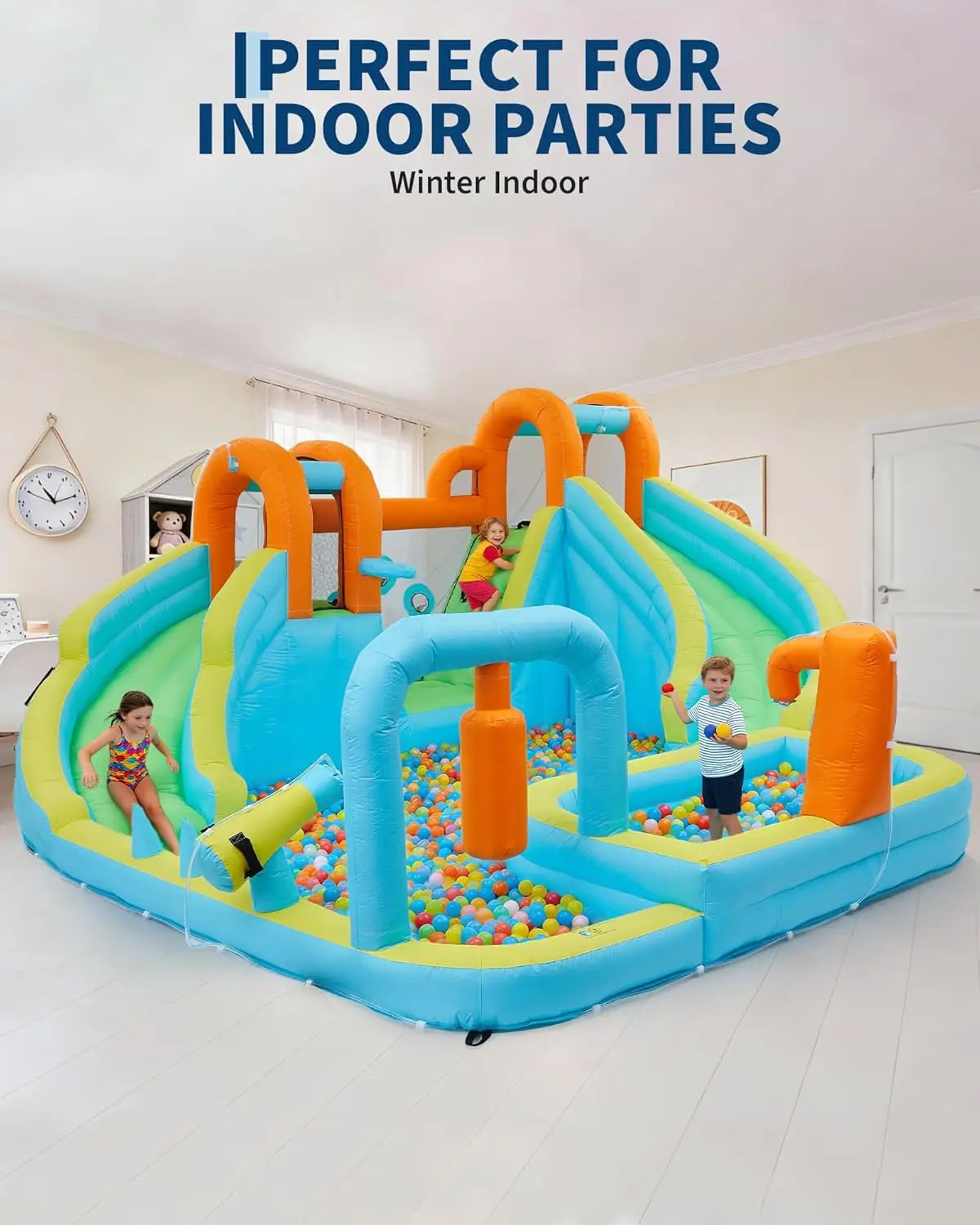 10-in-1 Inflatable Bounce House with Slide