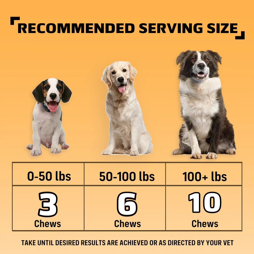 Dog Allergy Itch Relief Chews Omega-3 Vitamin C Support