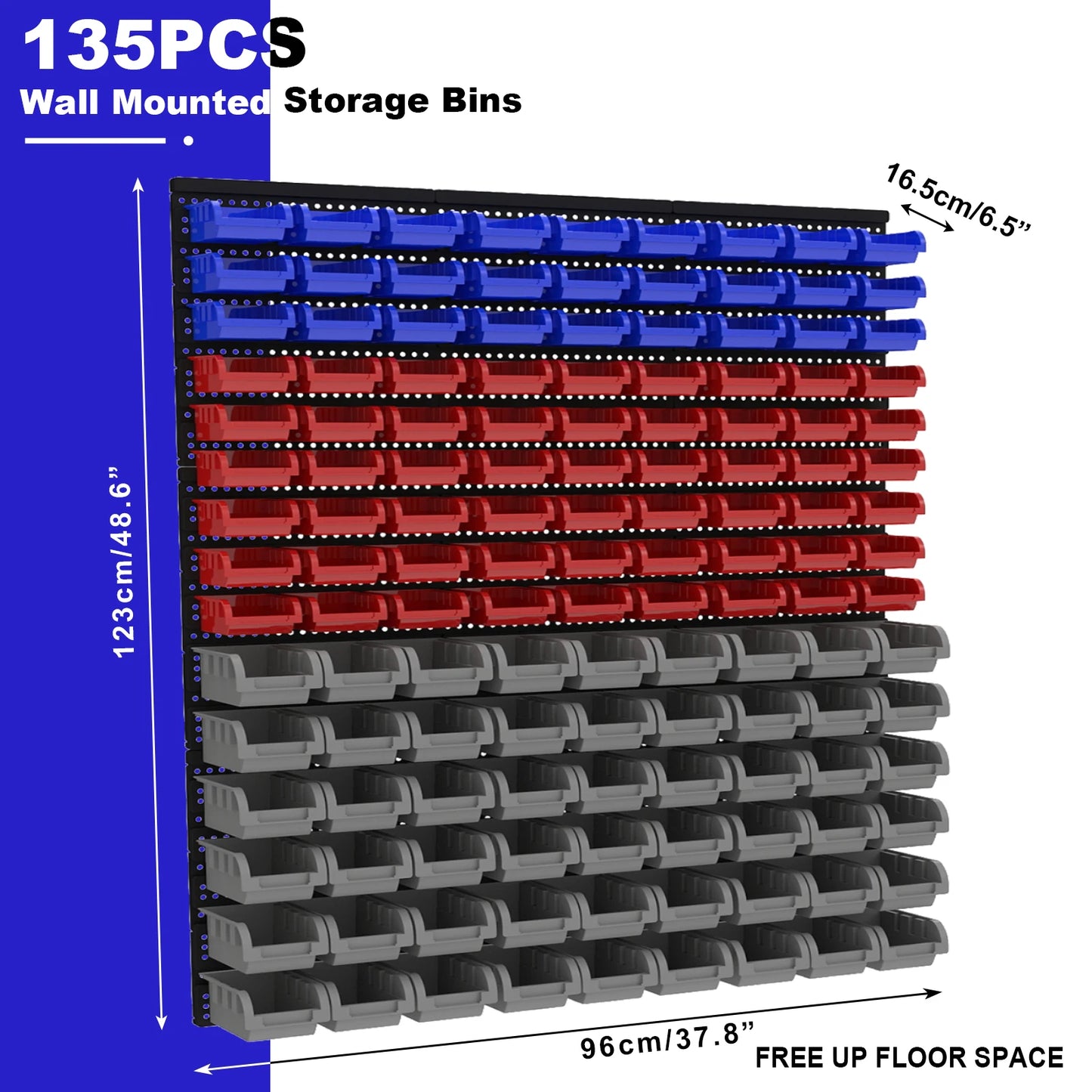 45/90/135pcs Wall-Mounted Tool Organizer