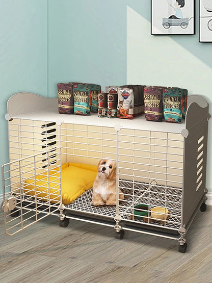 Dog Kennel with Wheels & Tray Indoor