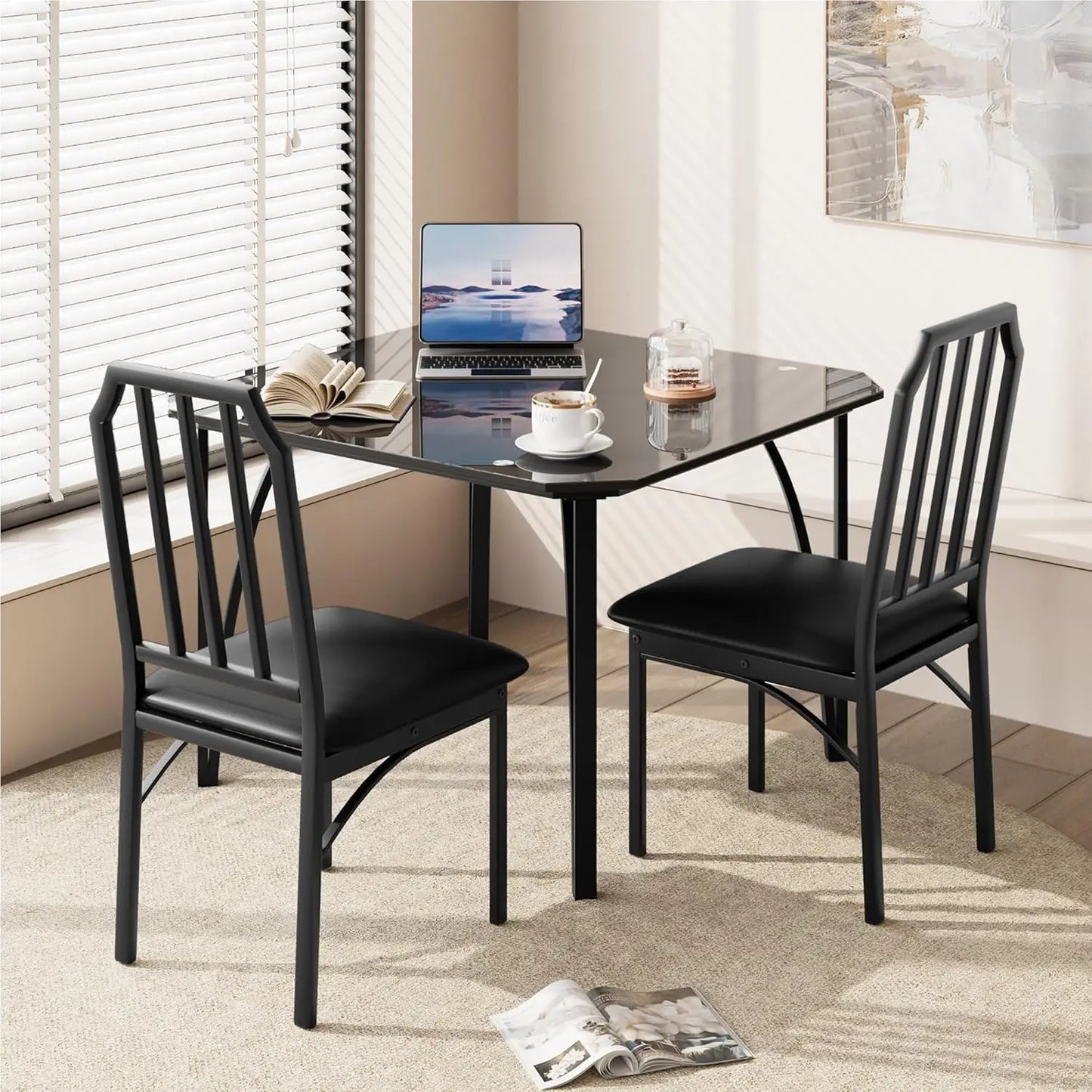 Kitchen Table and Chairs with Padded Seats