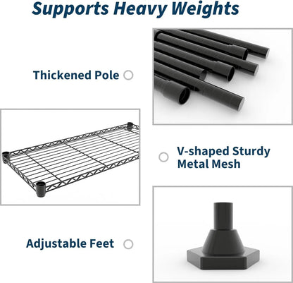 Heavy Duty Metal Shelving Unit 4-Tier