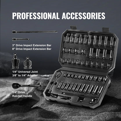 Impact Socket Set Deep Shallow Socket