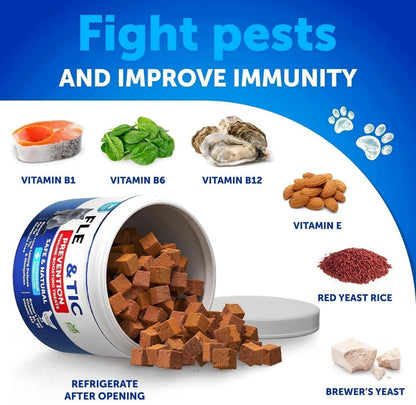 Cat Flea &Tick Control Chews Coat, Health Support