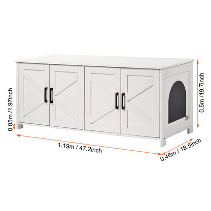 Cat Litter Box Enclosure Hidden Wooden Cabinet
