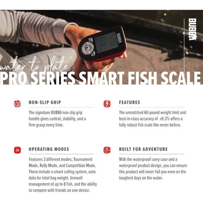 Pro Series Smart Fish Scale - Tournament Fishing Tool with Bluetooth & Rechargeable Battery - 3 Modes, Digital Color Screen