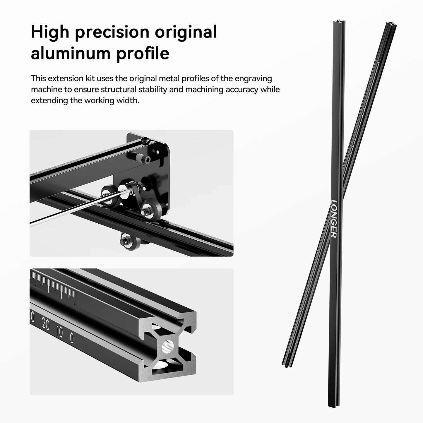 Laser Engraver X Y Axis Extension Kit for Longer RAY5