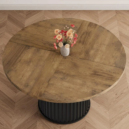 47" Round Dining Table for 4-6 People