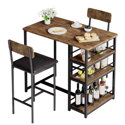 3 Piece Kitchen Table with Cushion Chairs