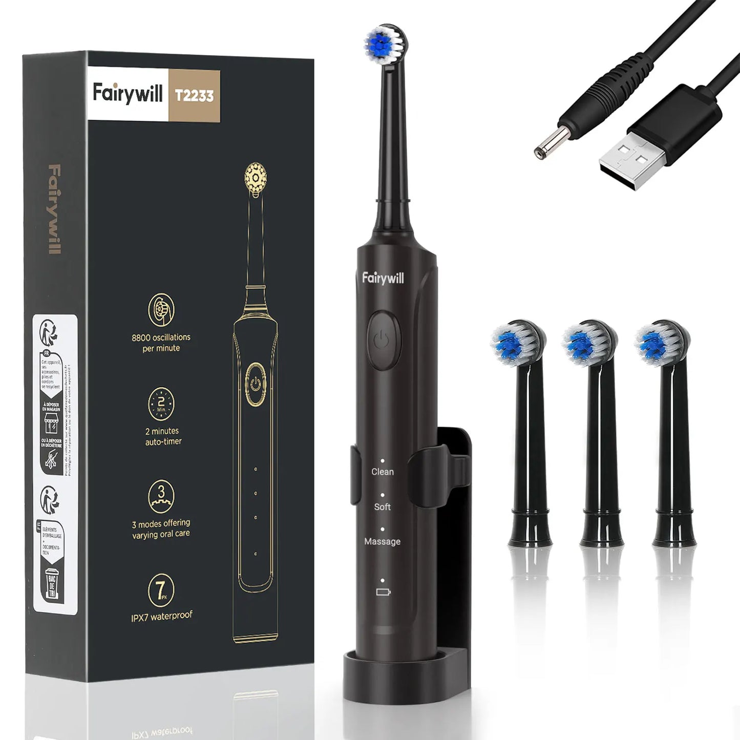 Electric Toothbrush Replacement Heads Rechargeable