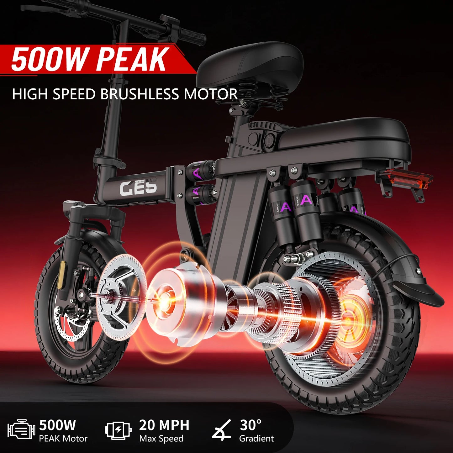 Electric Bike 500W Removable Battery