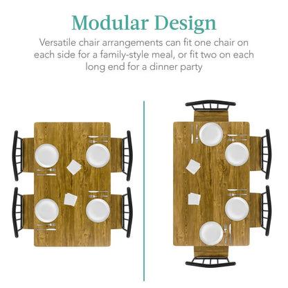 5Piece Modern Rectangular Dining Table