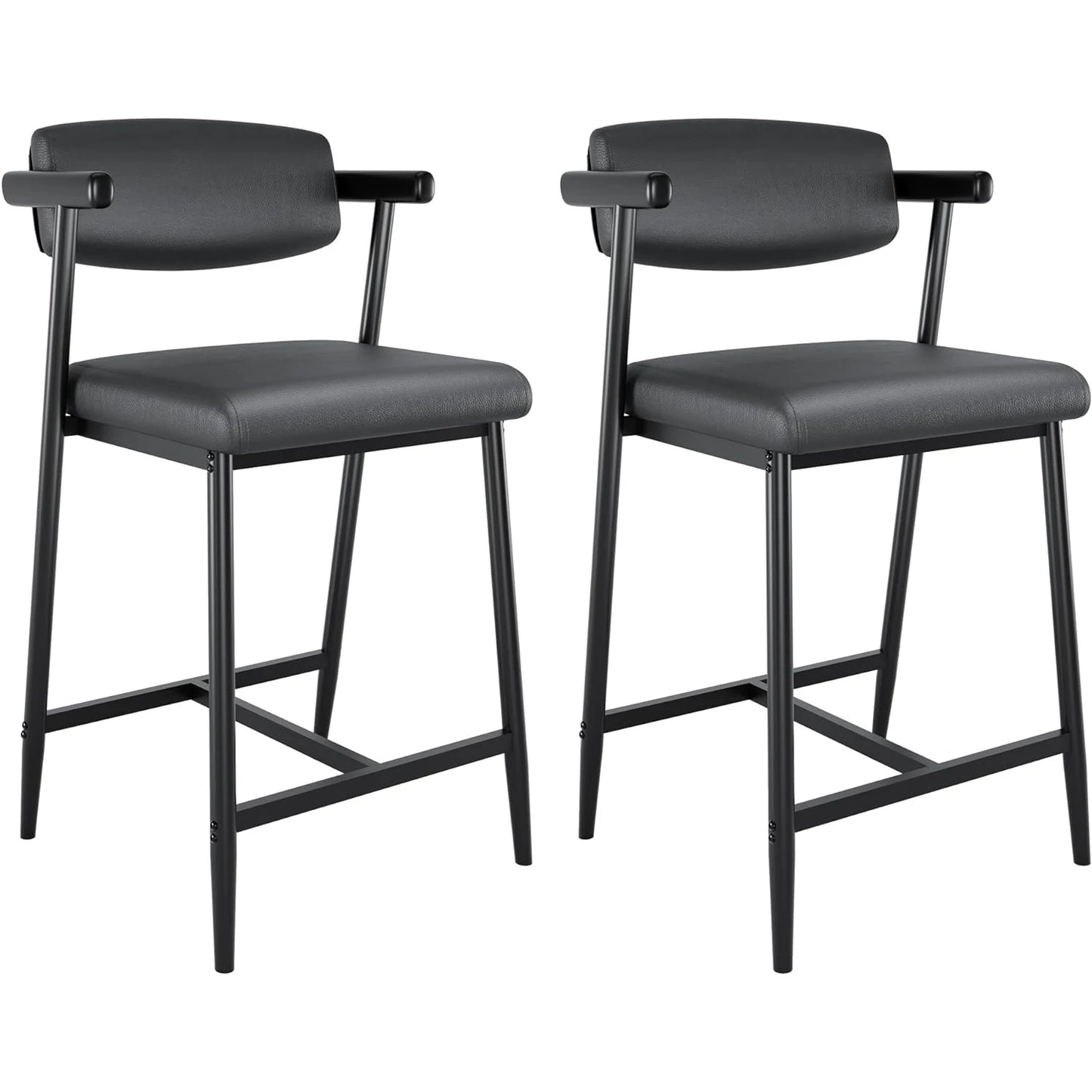 2PCS Counter Height Bar Stools