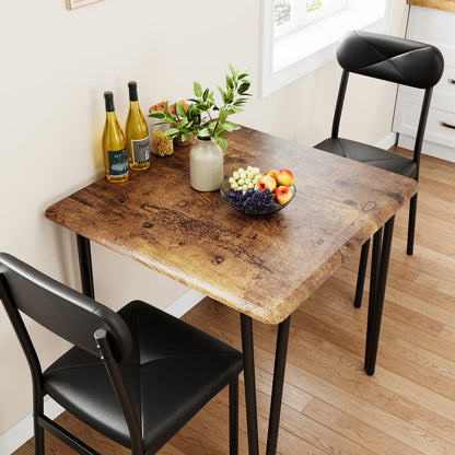 Dining Table for 2 with Upholstered Chairs
