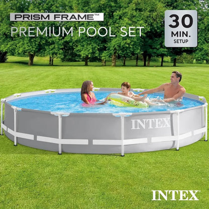 12 Foot x 30 Inch Round Above Ground Outdoor Swimming Pool