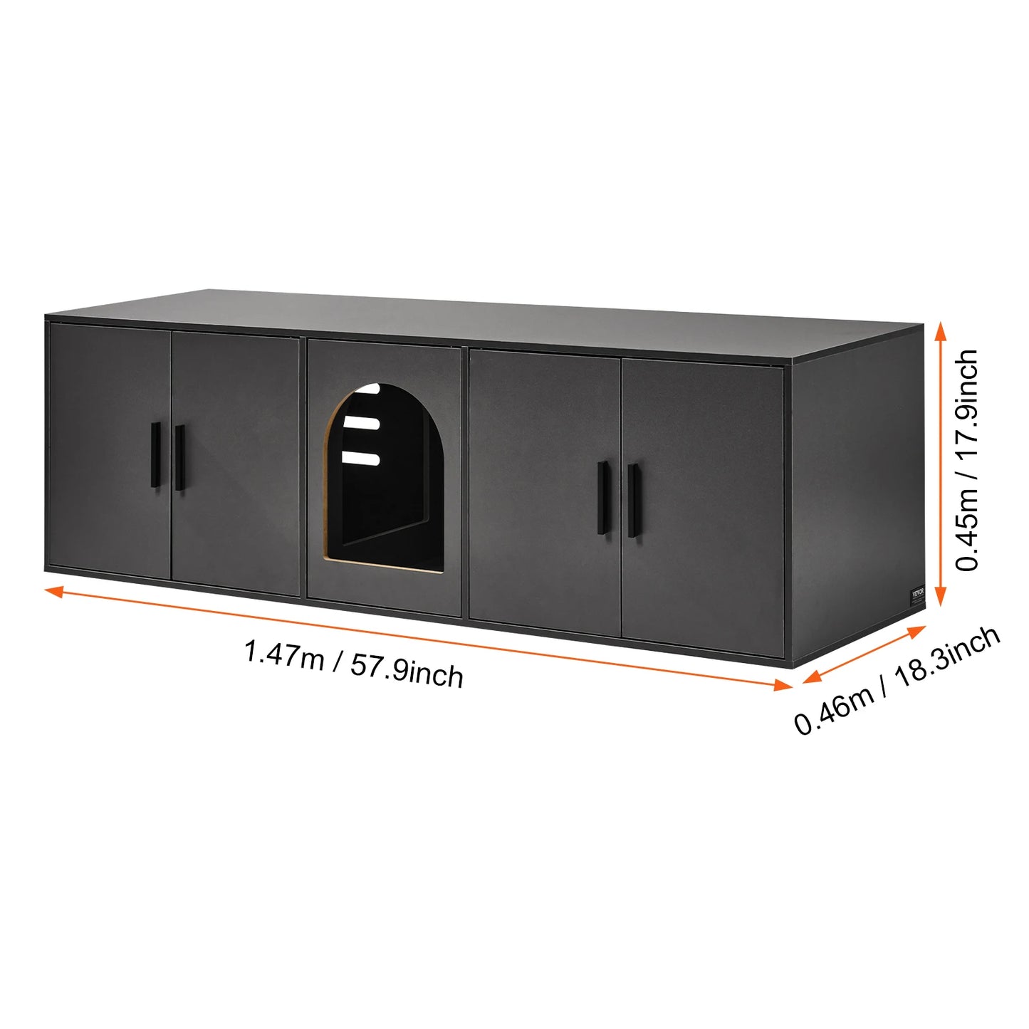 Cat Litter Box Enclosure Hidden Wooden Cabinet
