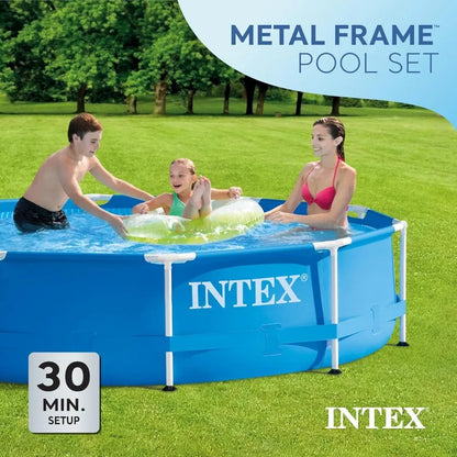 10ft x 30in Metal Frame Pool with 330 GPH Filter Pump,