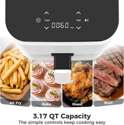 3QT Air Fryer, with Digital Touch Panel