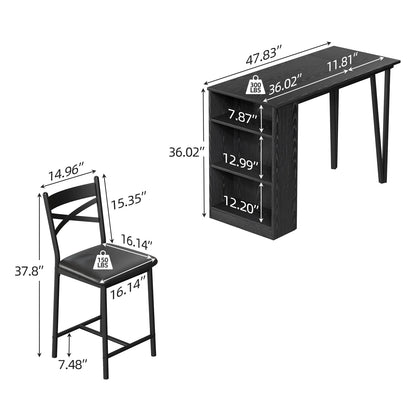 Farmhouse Bar Table and Chairs Set