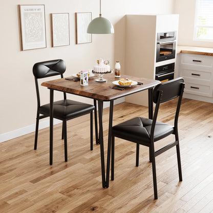 Dining Table for 2 with Upholstered Chairs