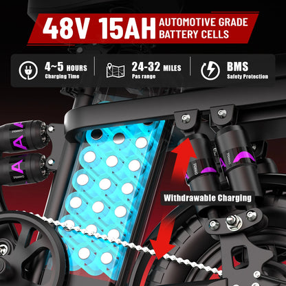 Electric Bike 500W Removable Battery
