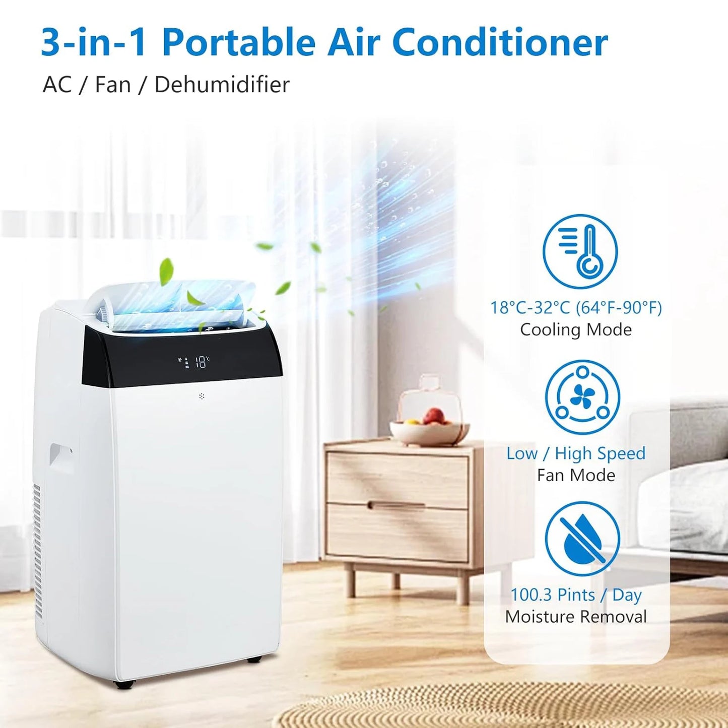 Portable Air Conditioners Fan, Dehumidifier