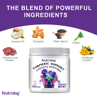 Dog Turmeric Chews Anti-Inflammatory Joint Care Contains Glucosamine