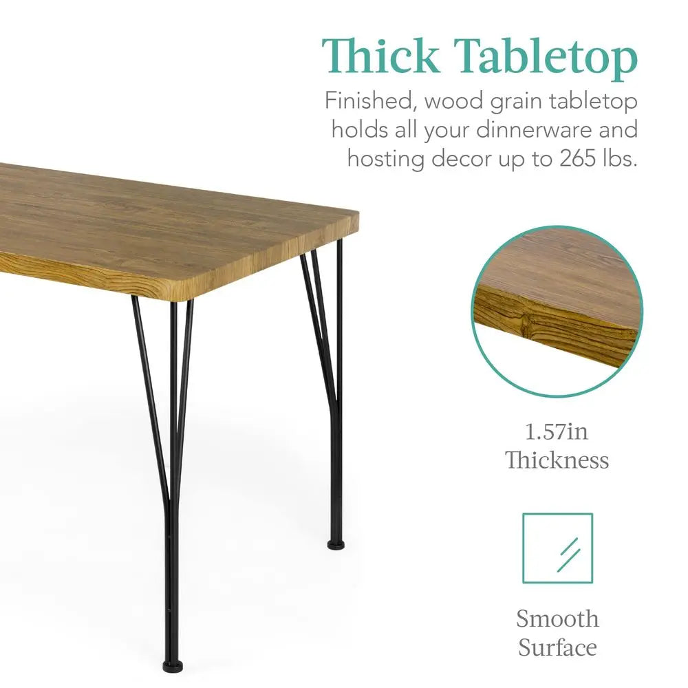 5Piece Modern Rectangular Dining Table