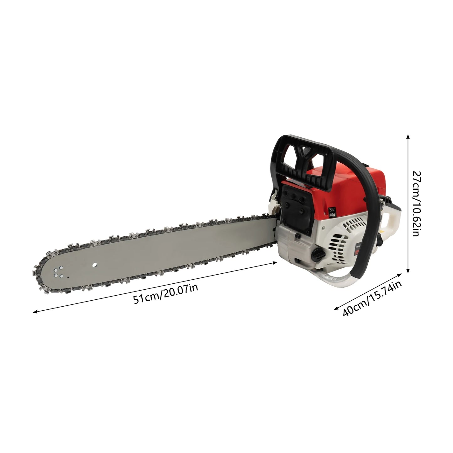 Gasoline Chainsaw with 52cc Engine, 20-inch Bar