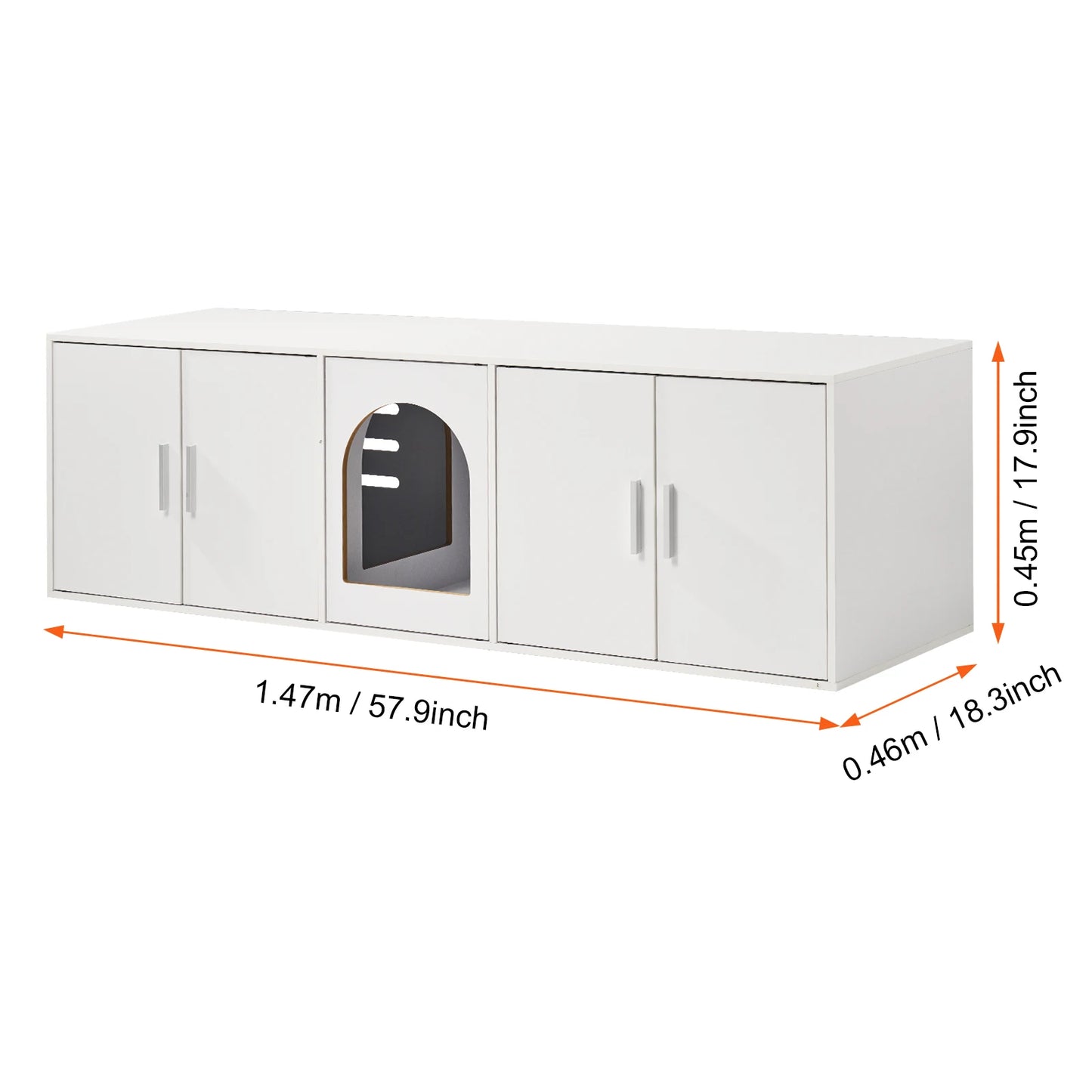 Cat Litter Box Enclosure Hidden Wooden Cabinet