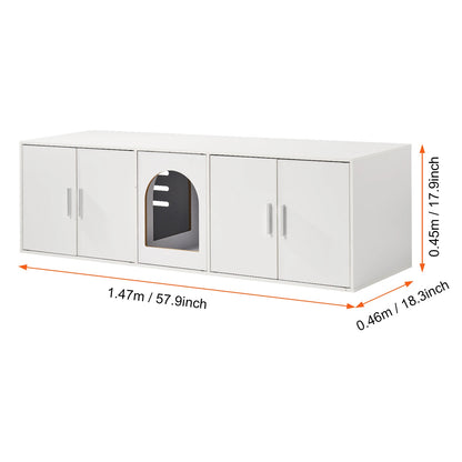 Cat Litter Box Enclosure Hidden Wooden Cabinet