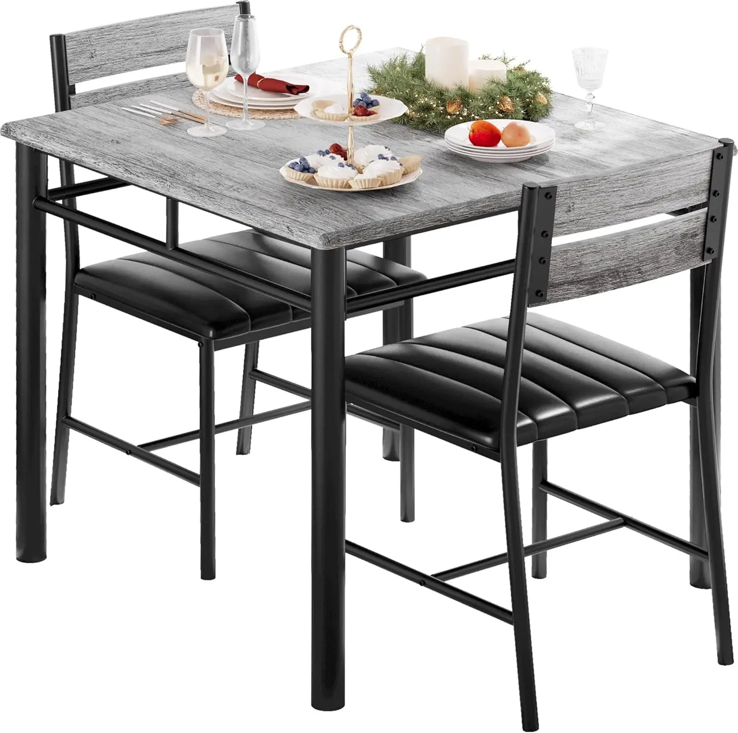 Small Kitchen Table with Upholstered Chairs