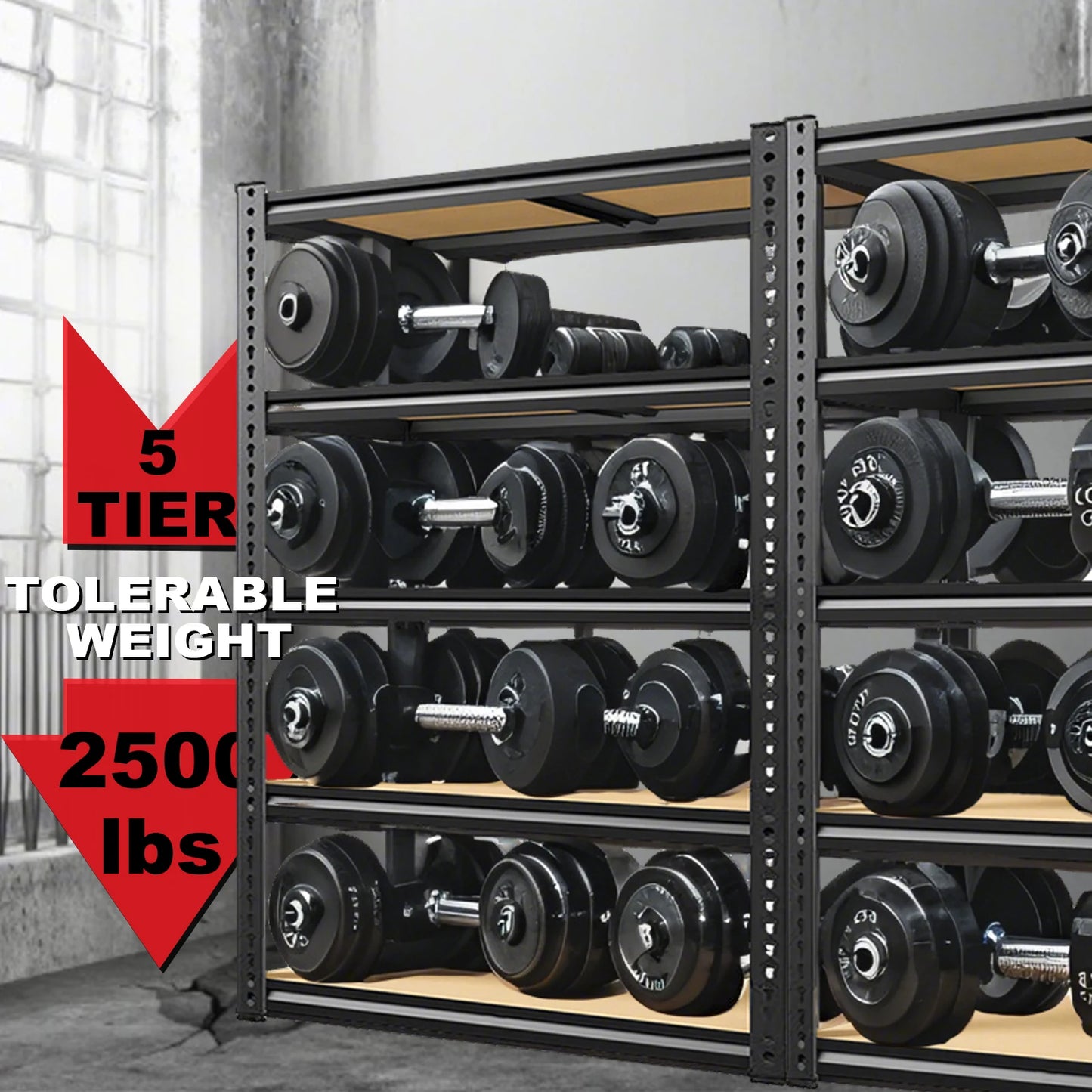 72"/60"H Garage Storage Shelves